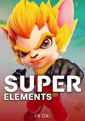 ภาพตัวละครแนวธาตุผมสีส้มสลับสีน้ำเงิน SUPER ELEMENTS ค่าย FA CHAI