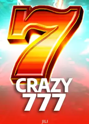 ตัวเลขเจ็ดสามตัวสีแดงและสีทองในเกม CRAZY 777 ค่าย JILI