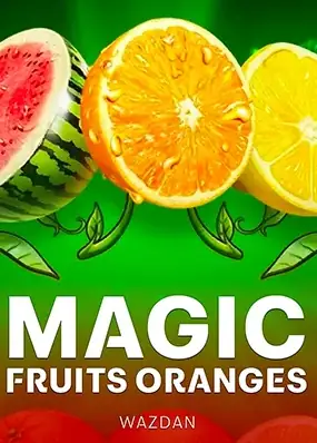 ภาพชิ้นเนื้อส้มและแตงโมผ่าชิ้นสดฉ่ำ MAGIC FRUITS ORANGES โดย WAZDAN
